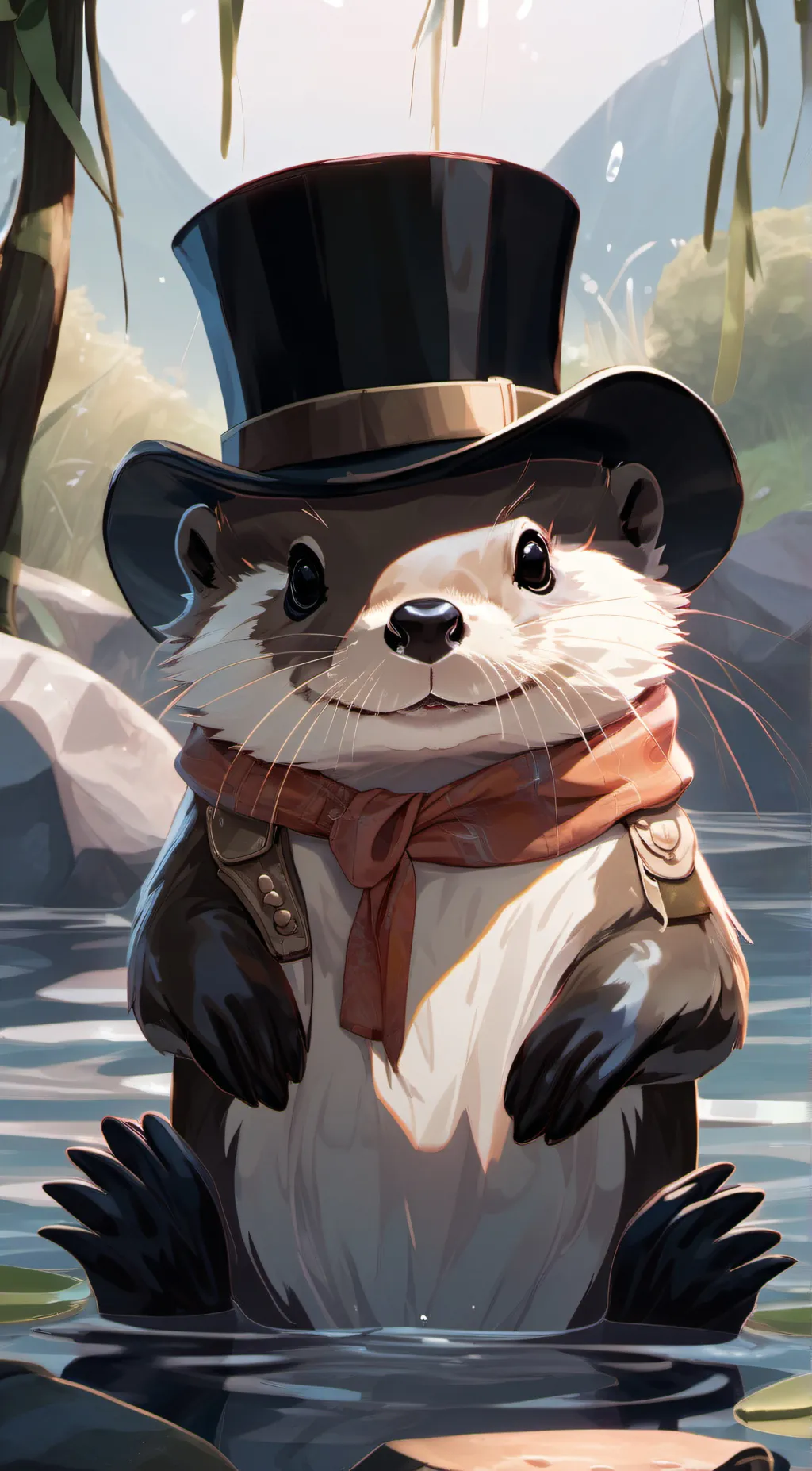 ai character: Otter Salesman background