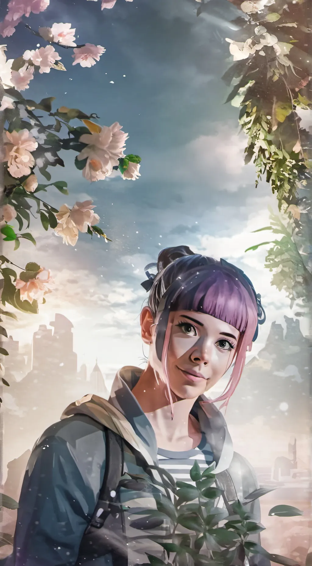 ai character: Melanie Martinez  background