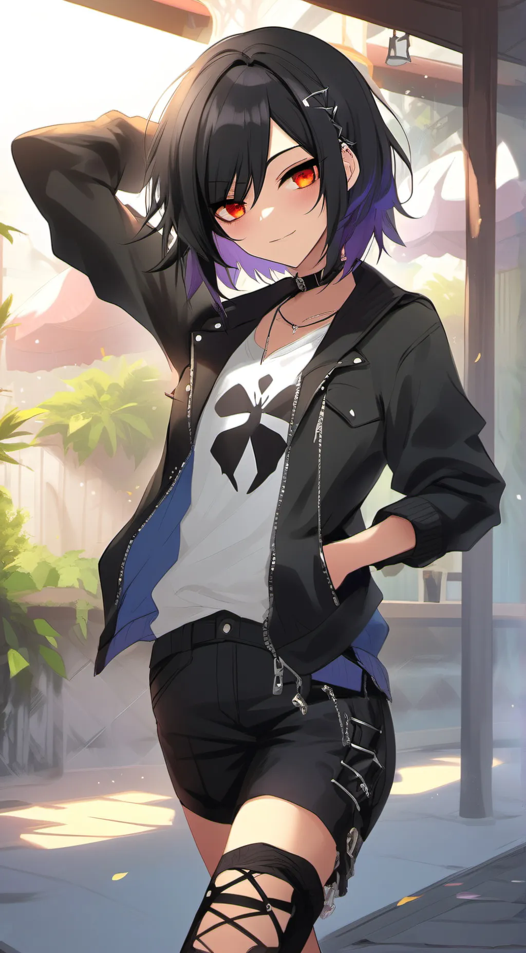 ai character: Lilac background