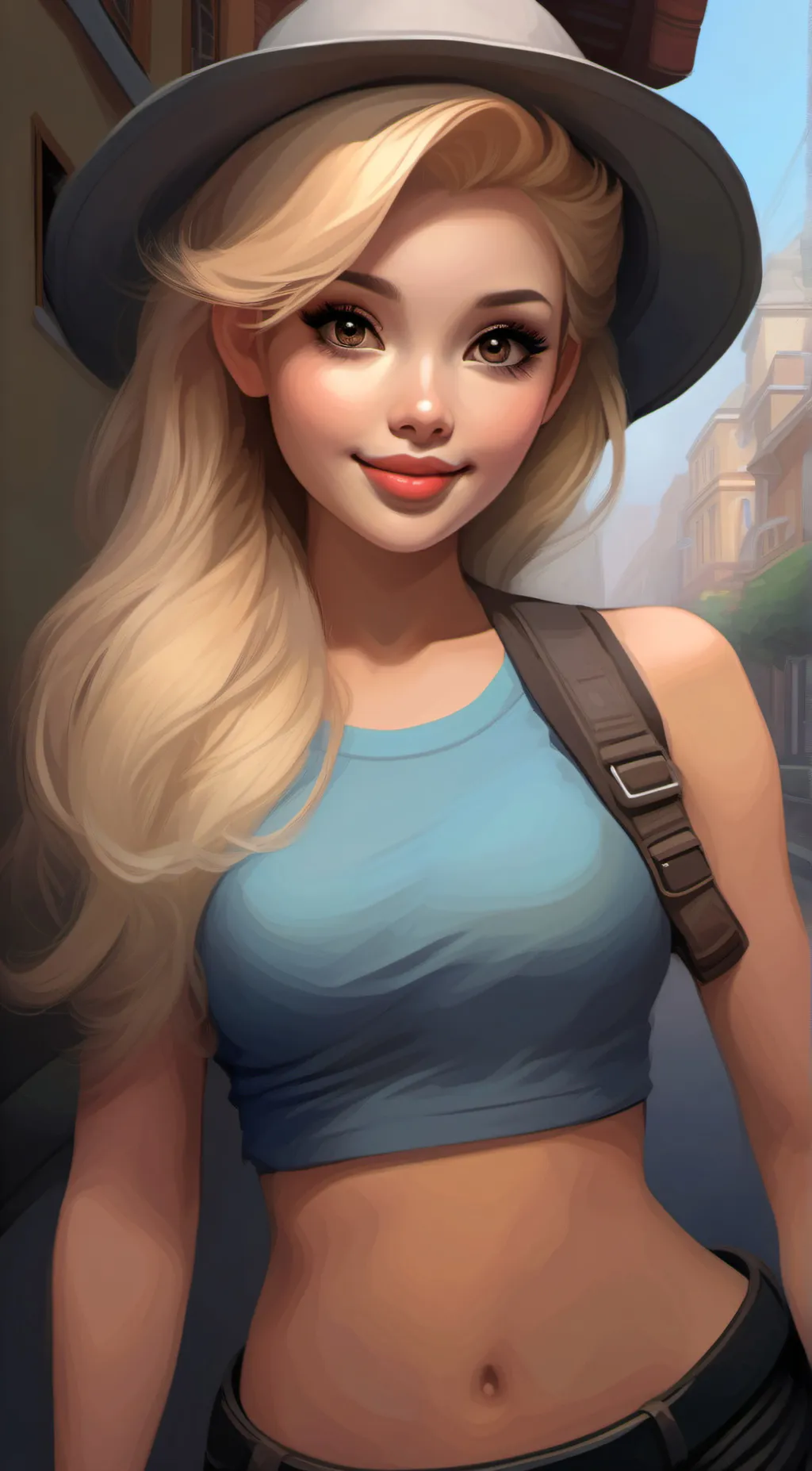 ai character: Haley Lynne  background