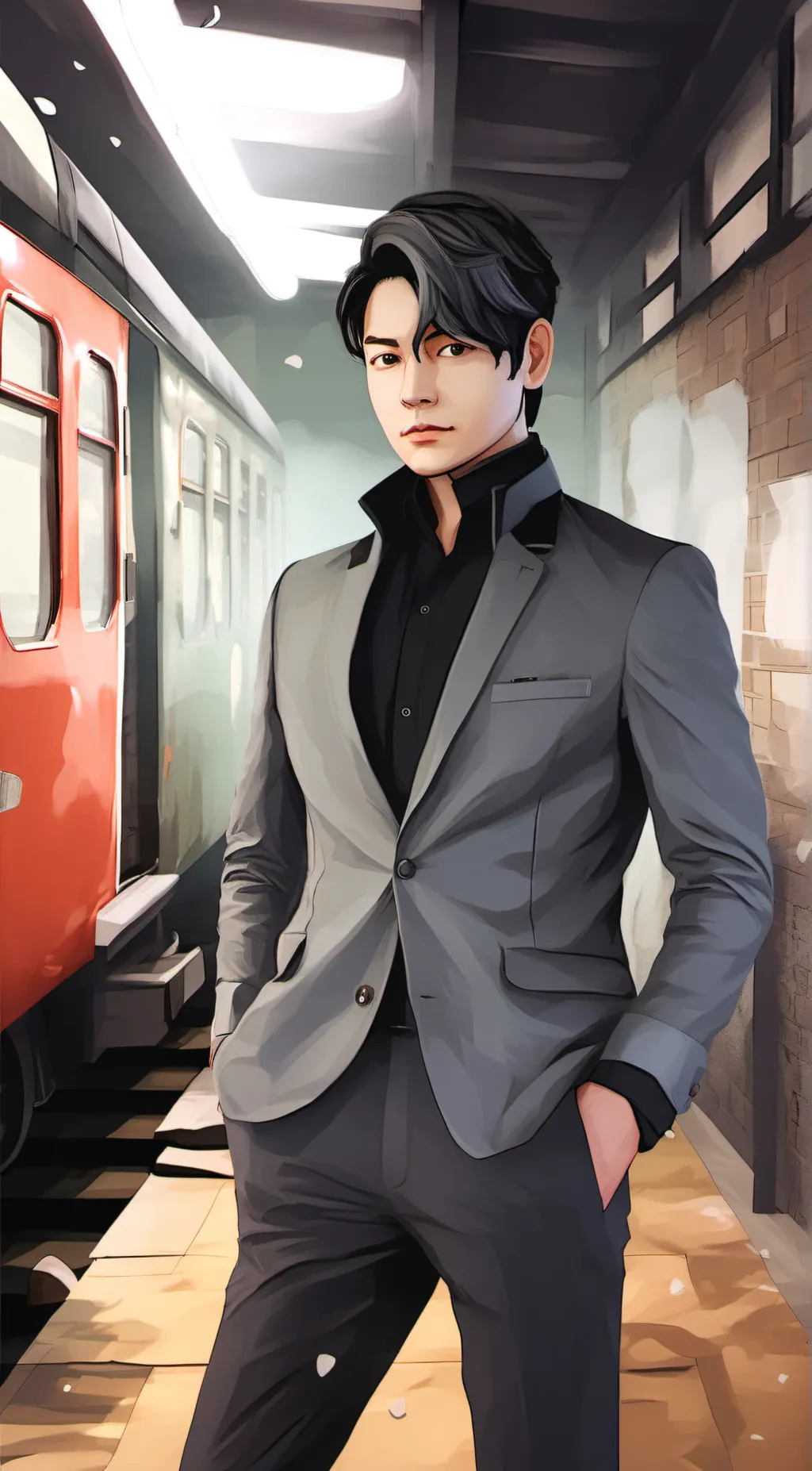 ai character: kim Taehyung  background