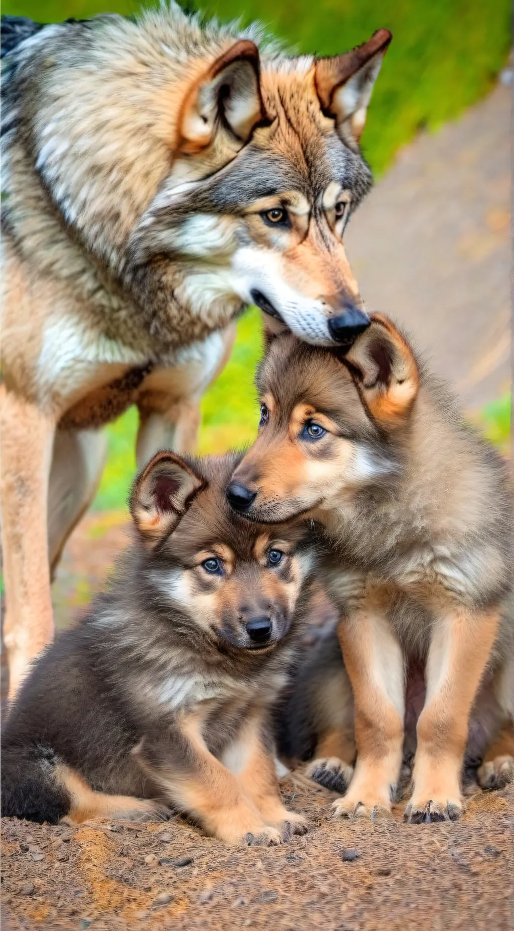 ai character: wolf family background