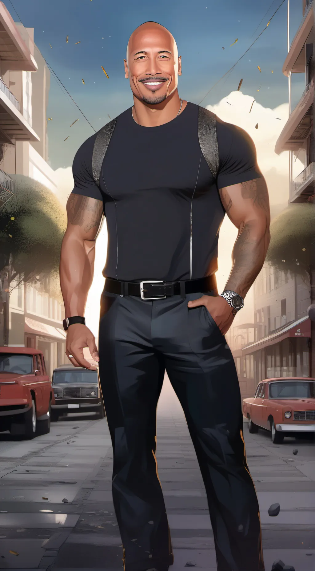 ai character: dyane the rock background