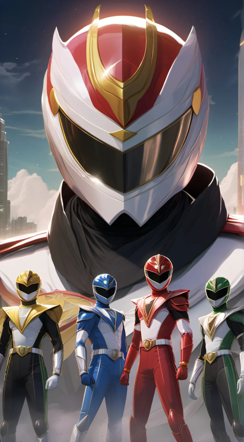 ai character: super sentai group background