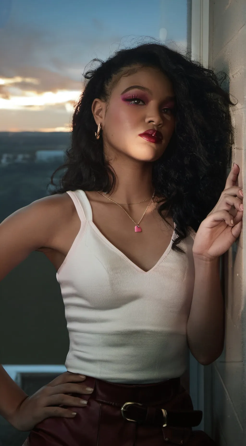 ai character: Sexy girl👌🏾 background