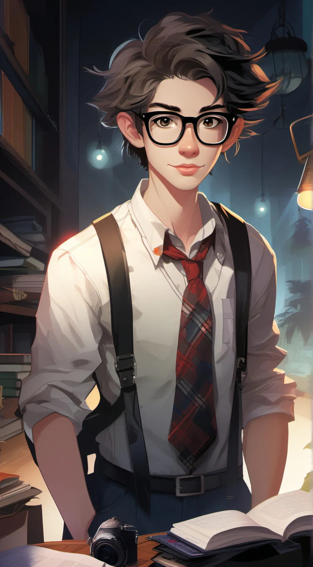 ai character: nerd background