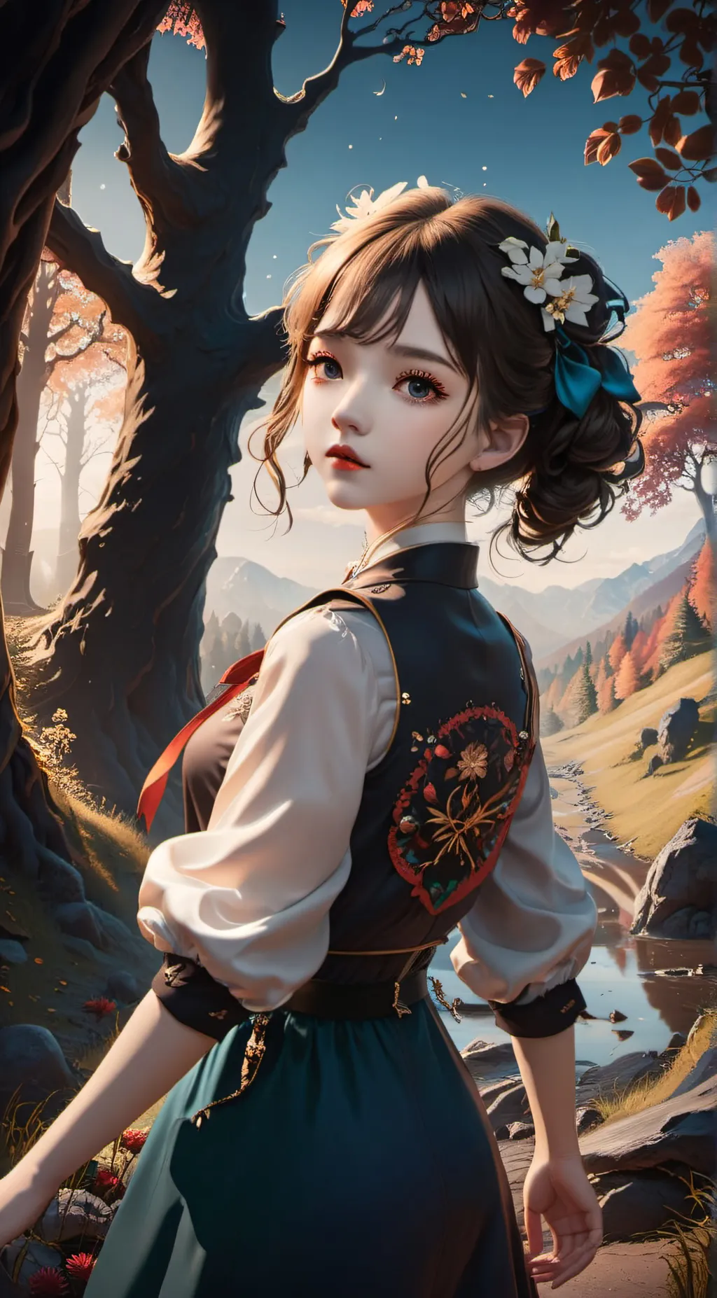 ai character: Rose 🌹💐  background