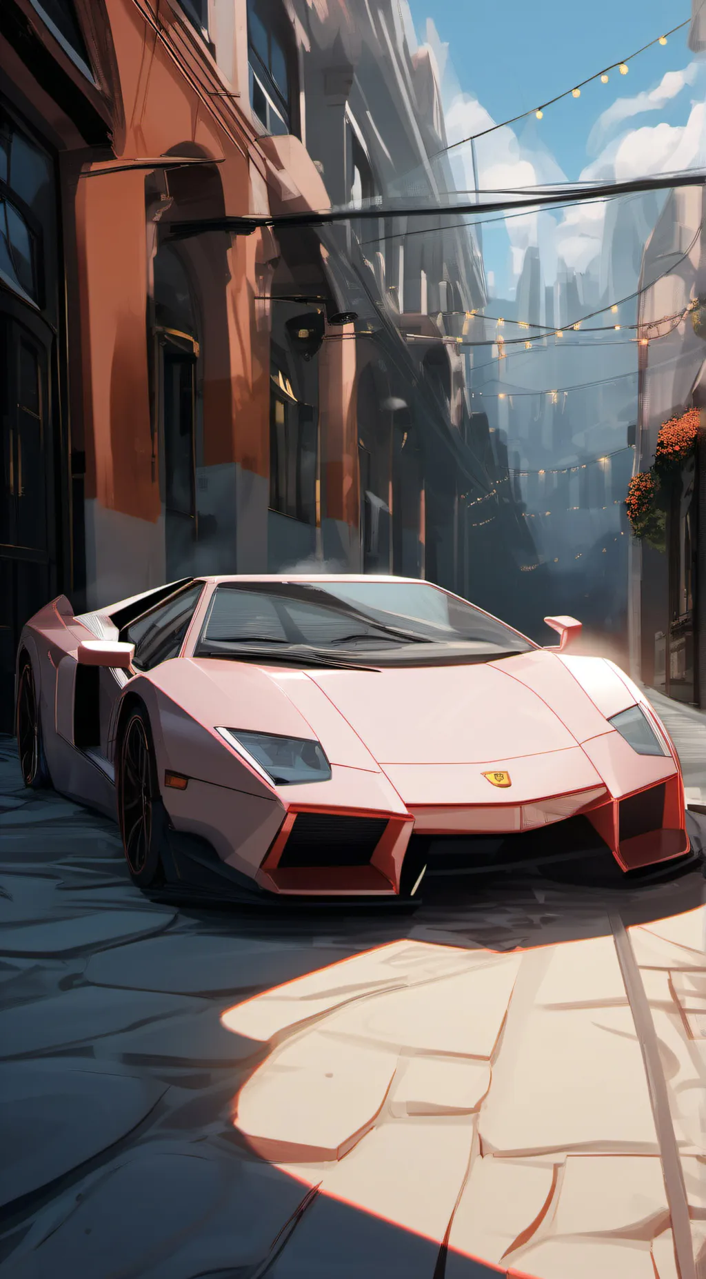 ai character: Lamborghini  background