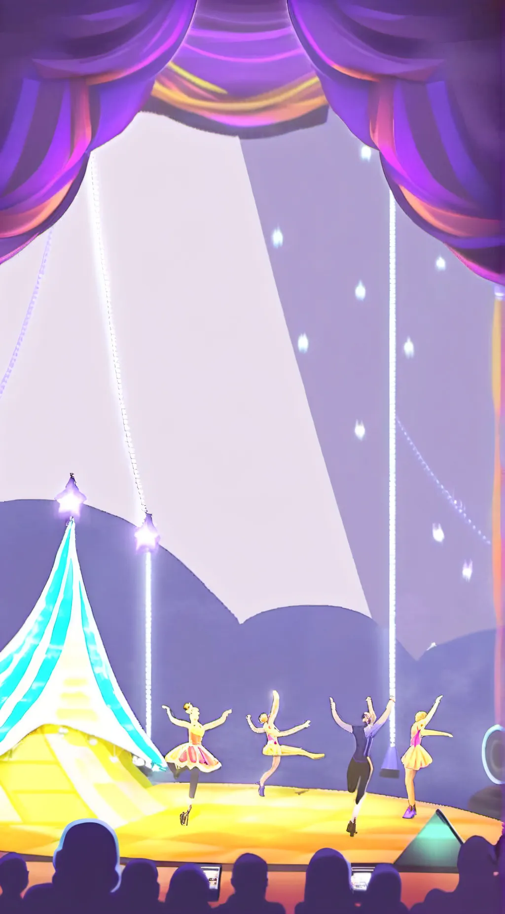 ai character: Digital circus background