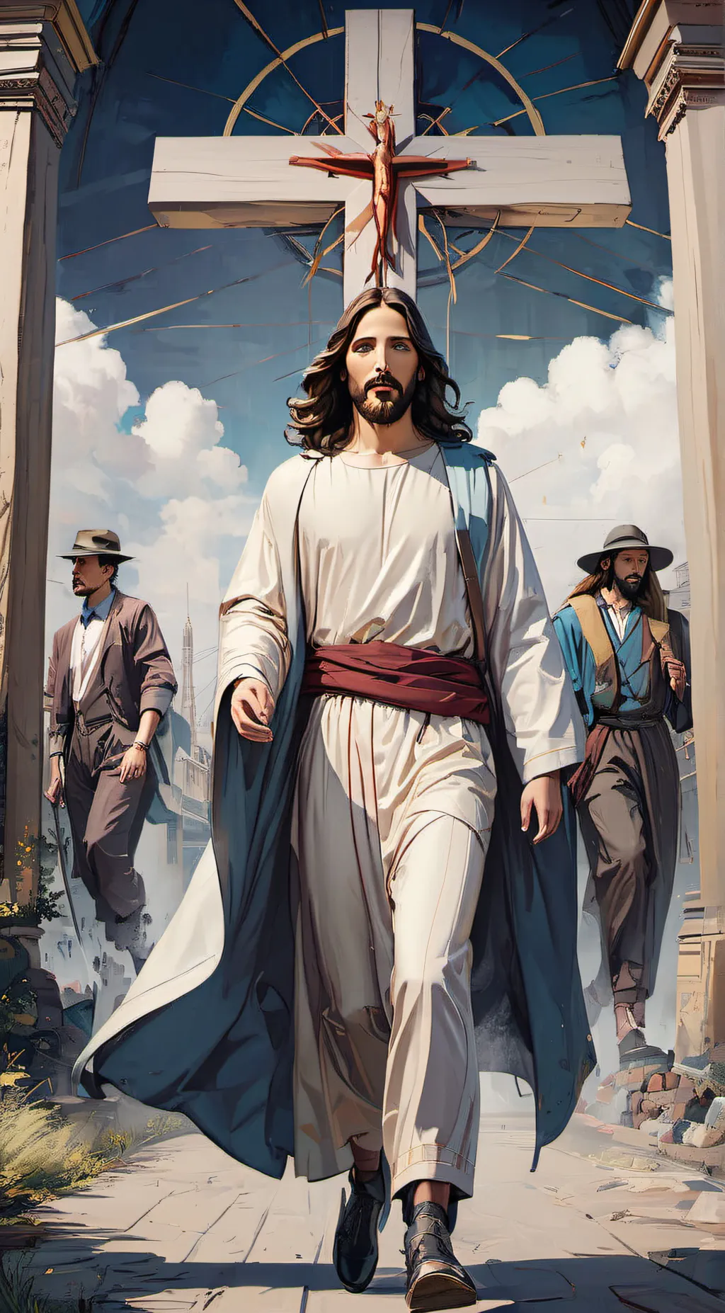 ai character: Jesus background