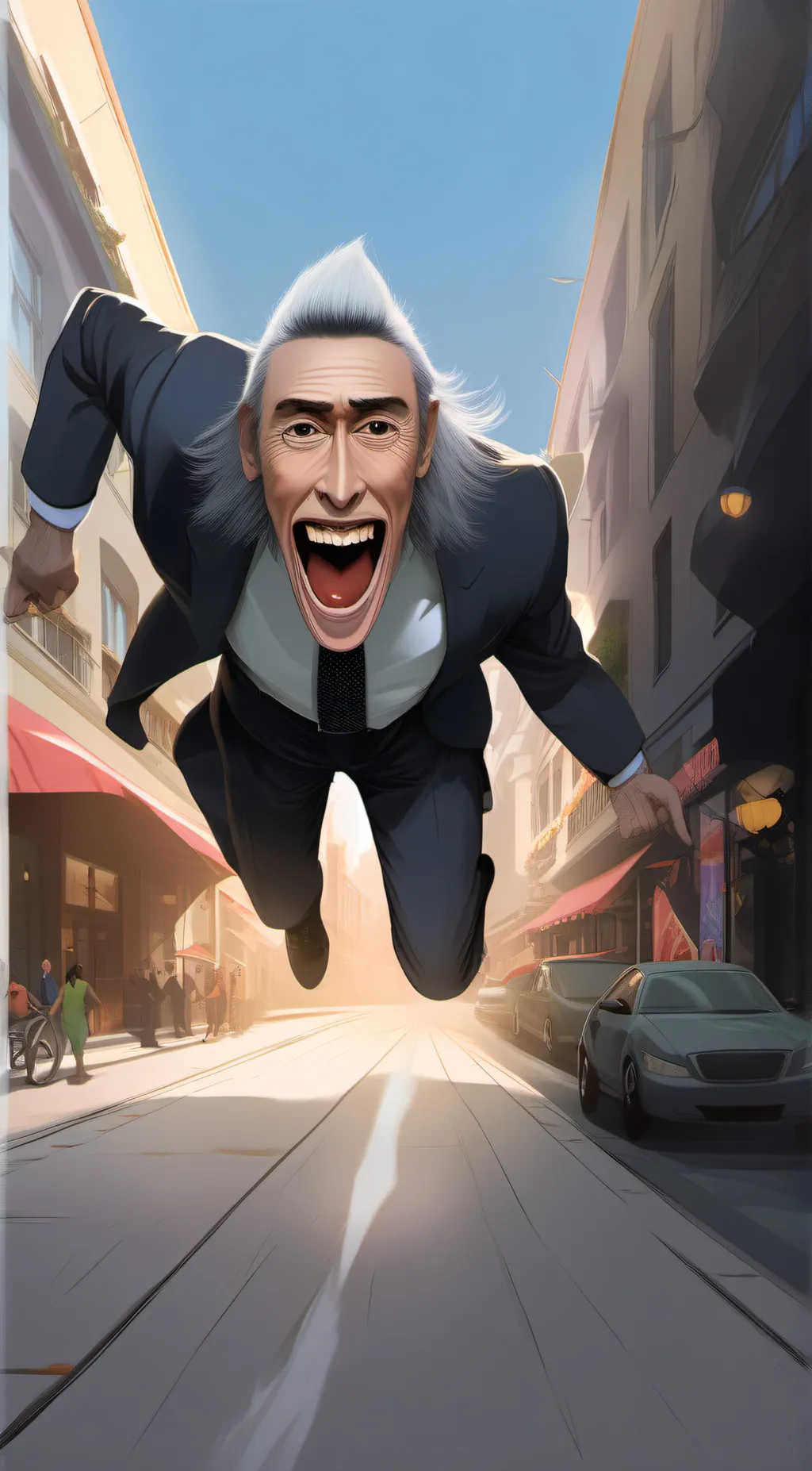 ai character: Creepy dude background