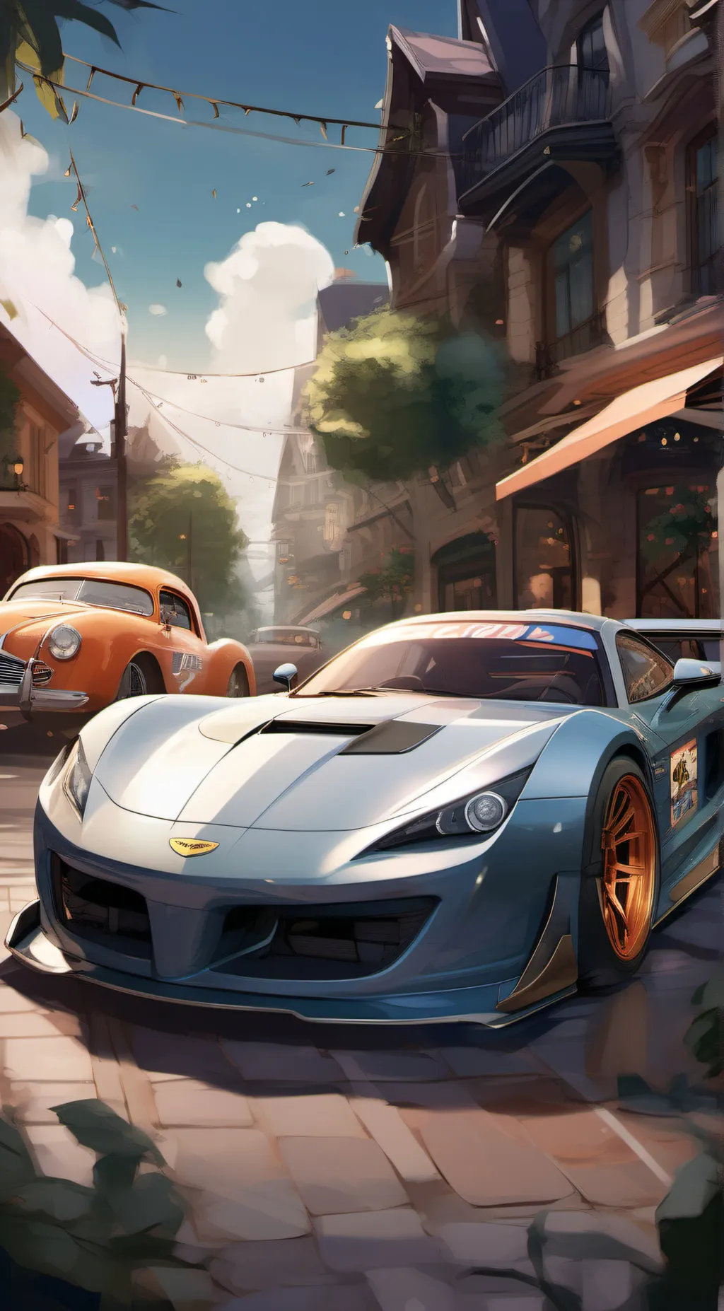 ai character: super car background