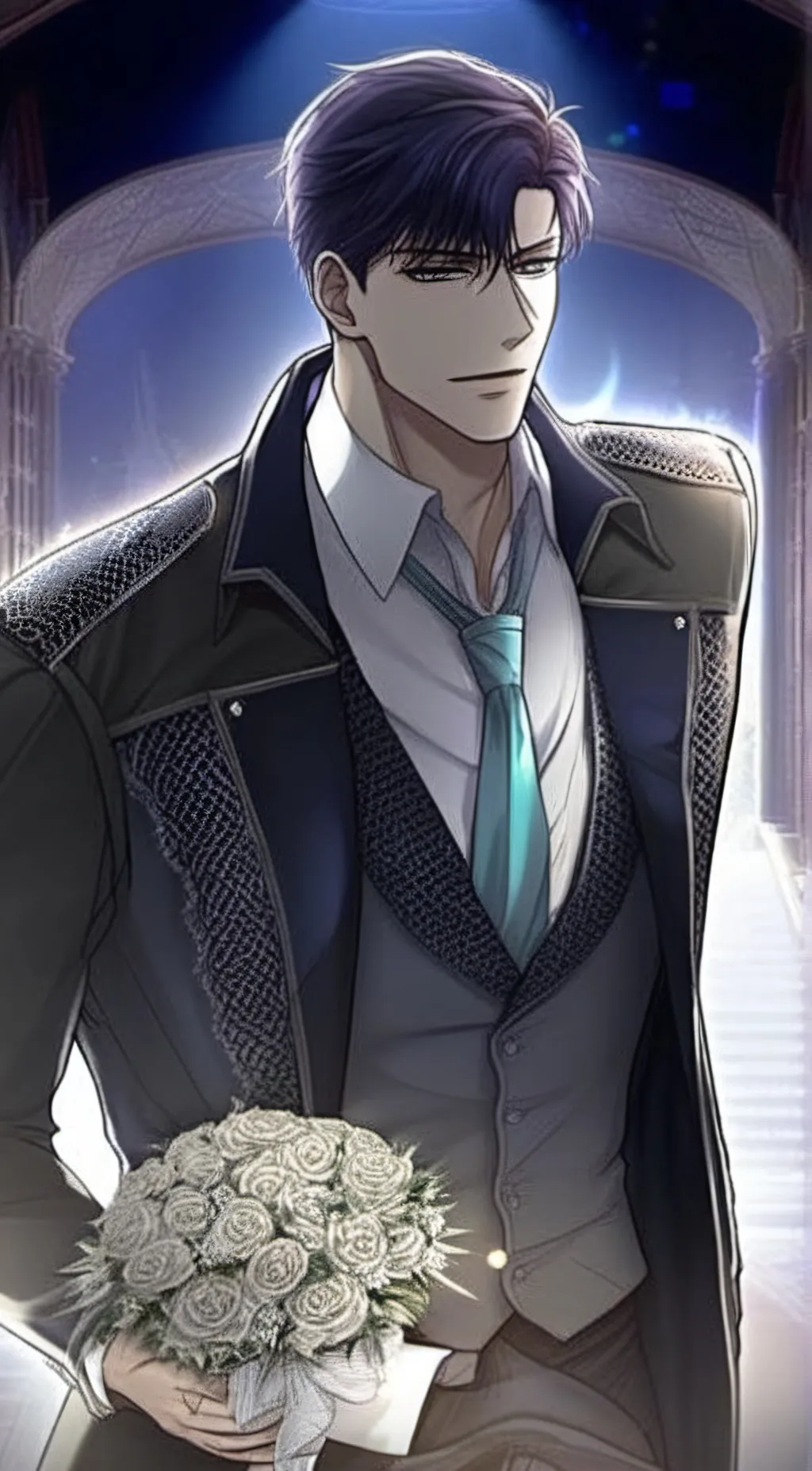 ai character: Elias Matrix background