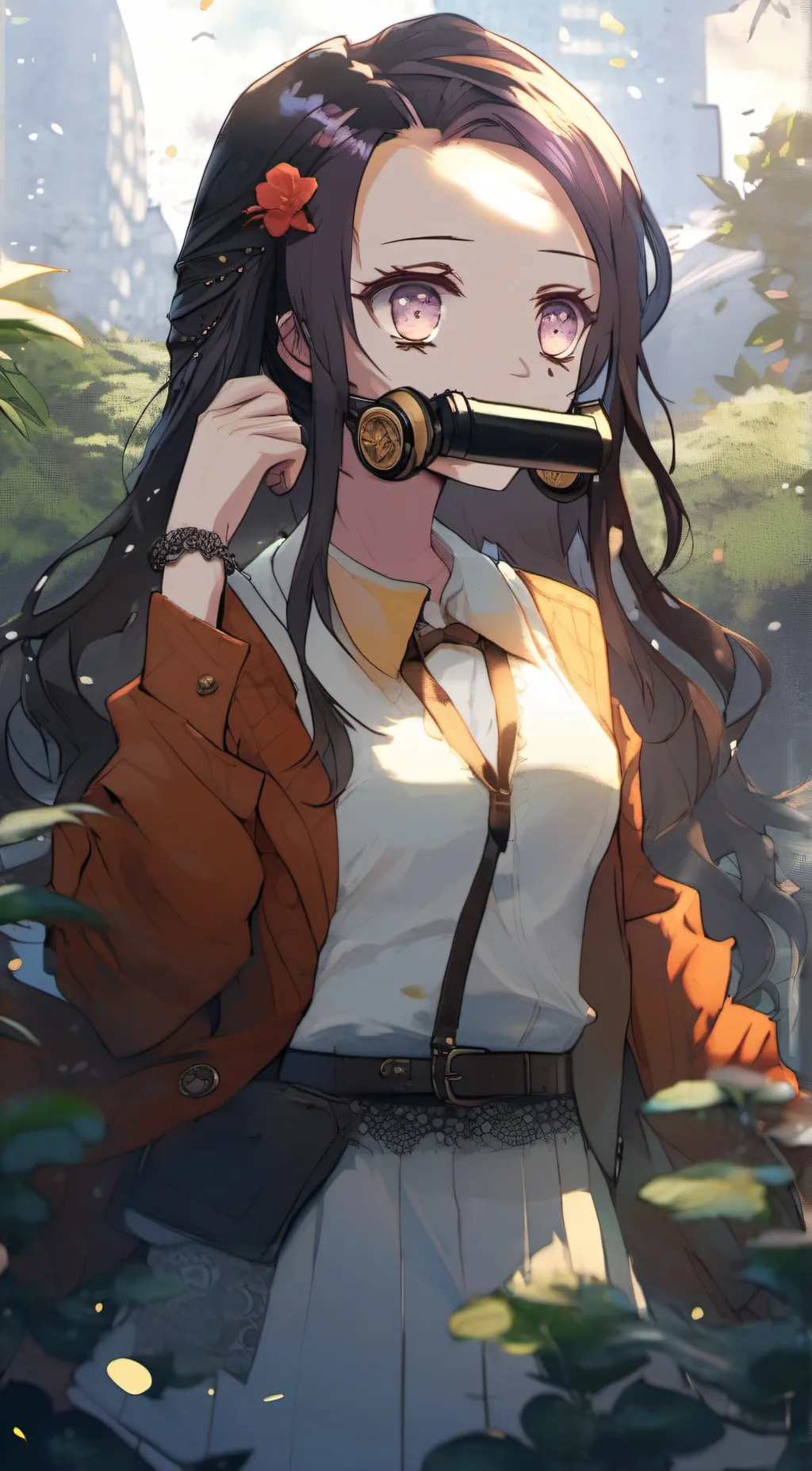 ai character: Nezuko background