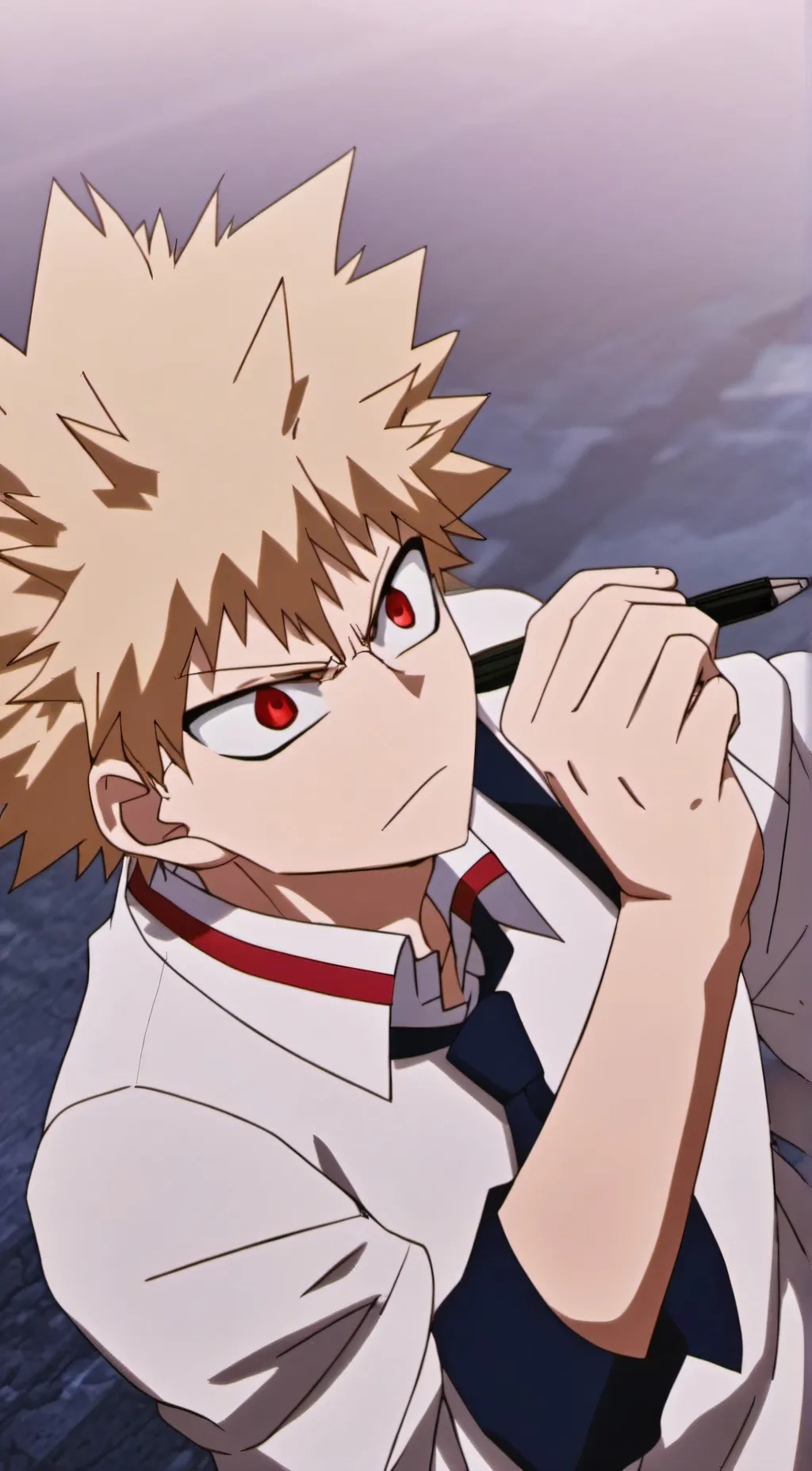 ai character: katsuki bakugo  background