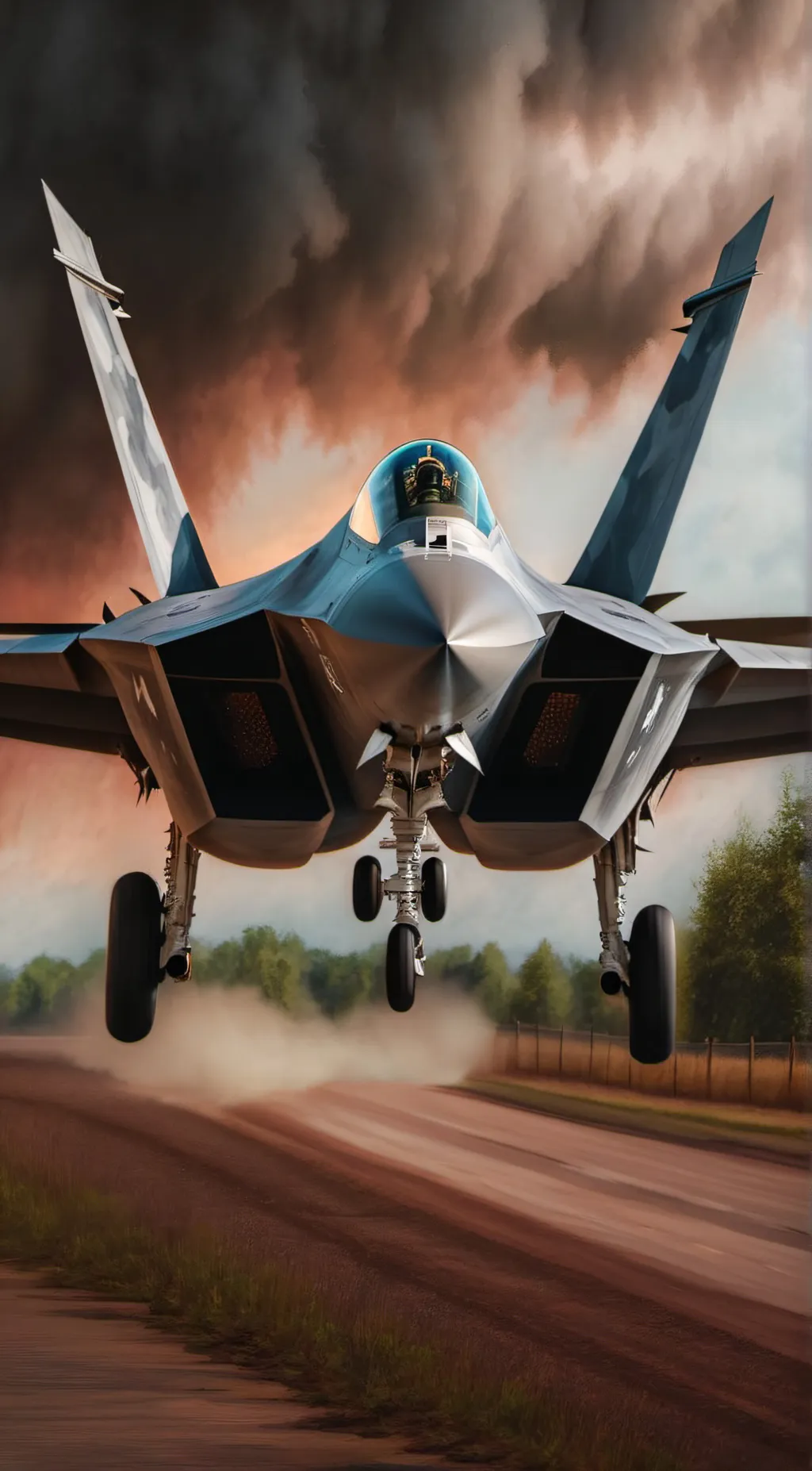 ai character: F-22 raptor  background
