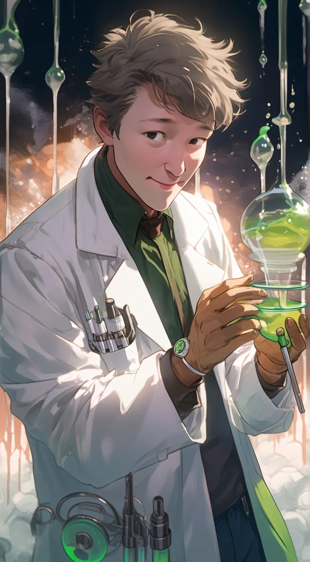 ai character: Olive background