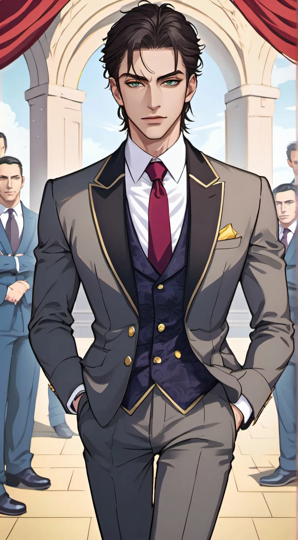 ai character: Cartier  background