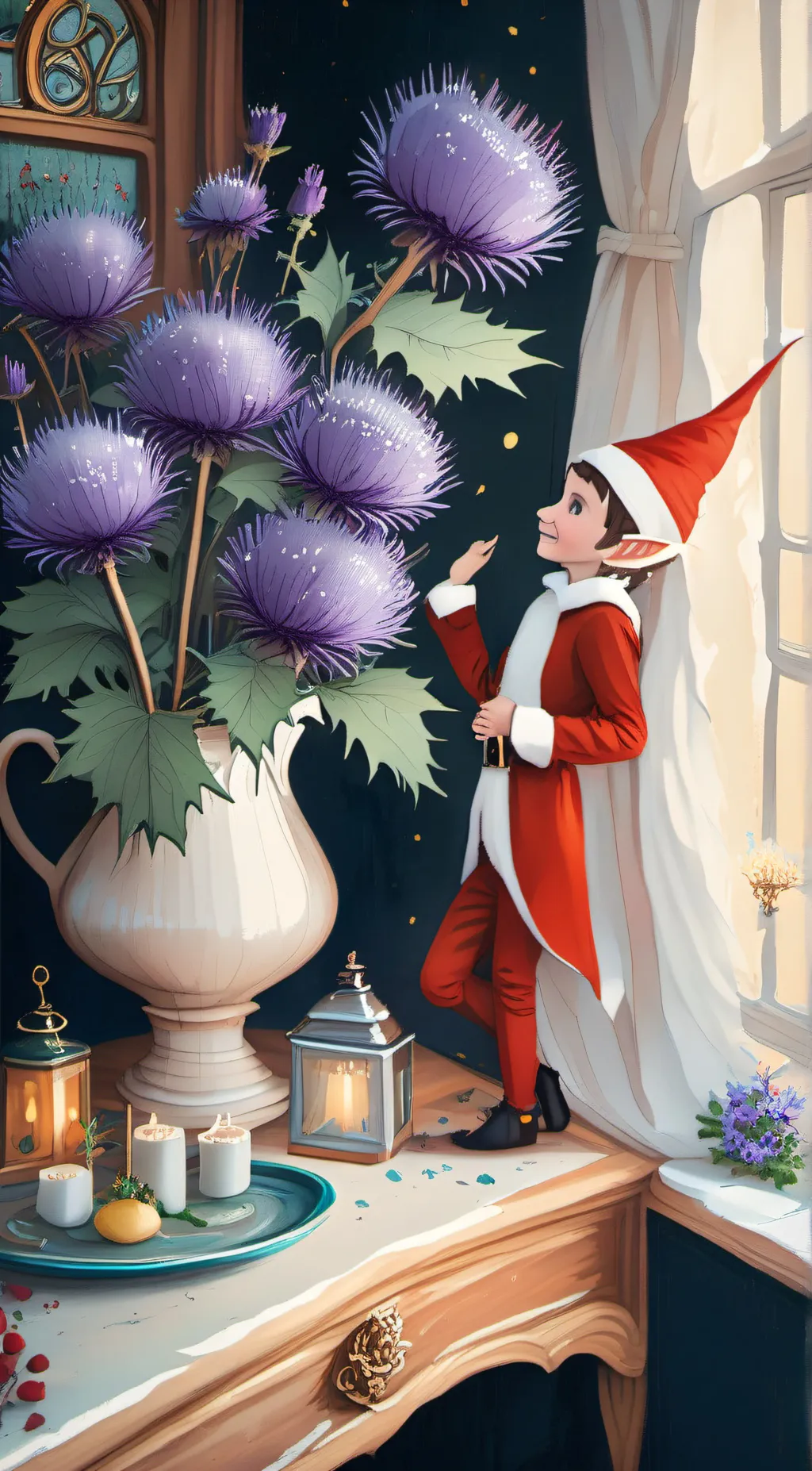 ai character: Sparkles background