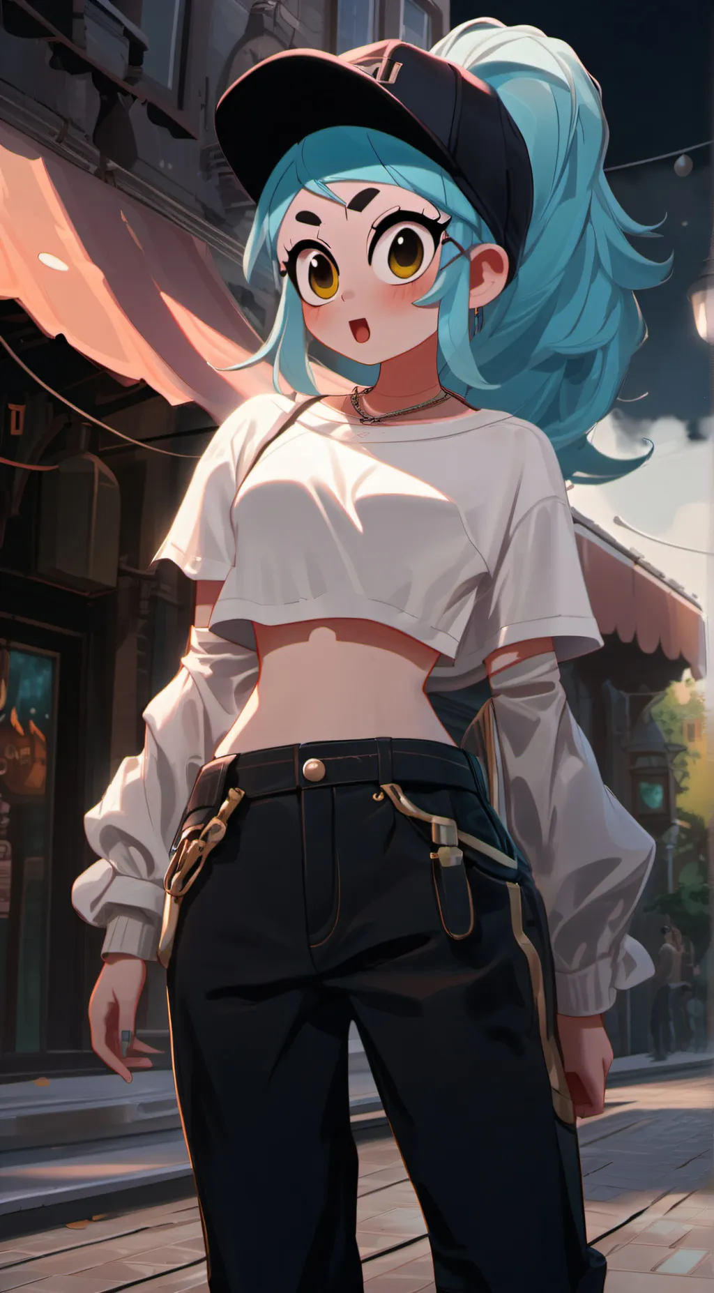 ai character: aqua background