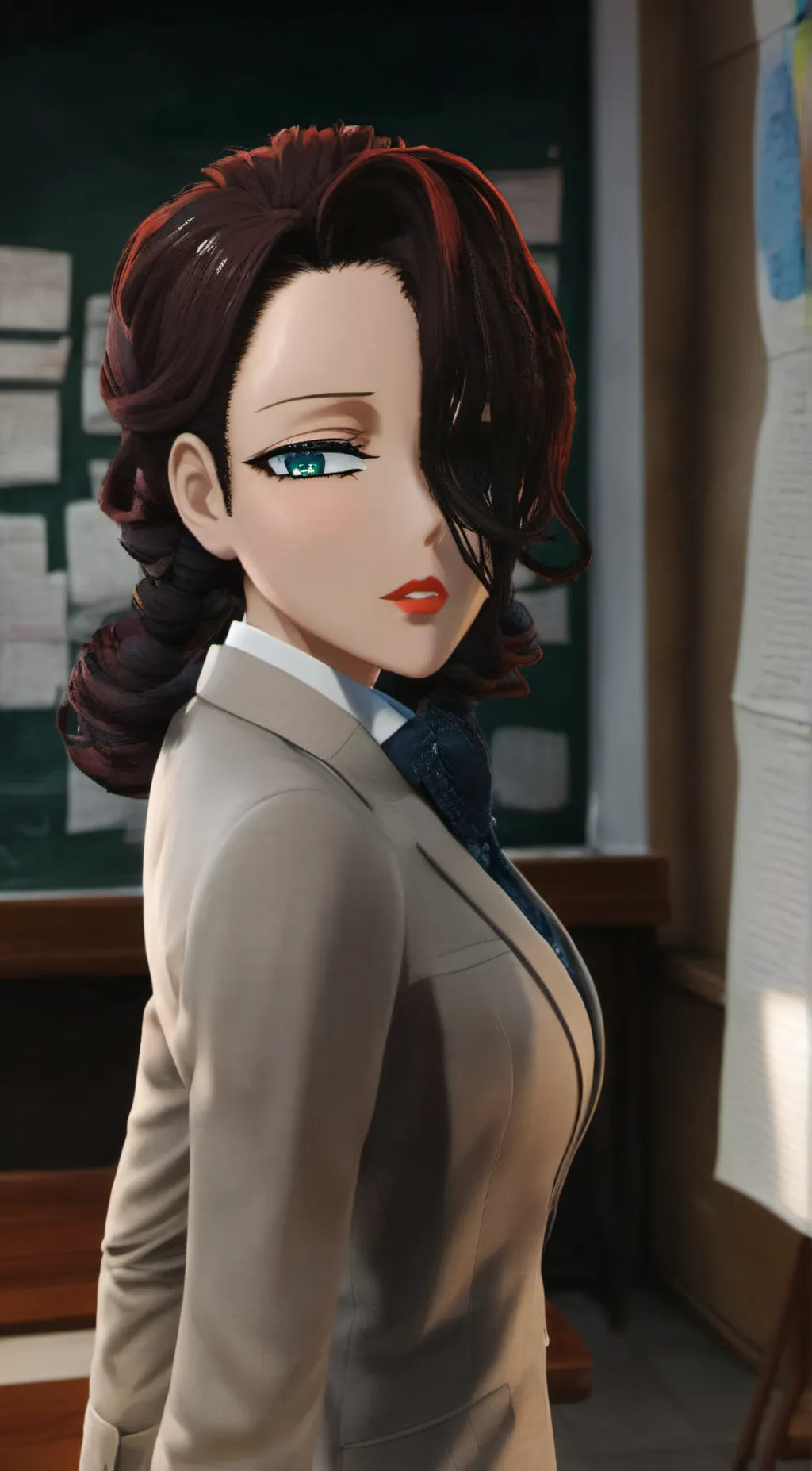 ai character: Mrs. Maggie  background