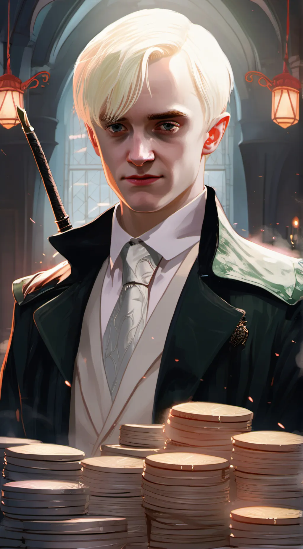 ai character: Draco malfoy 🍏 background