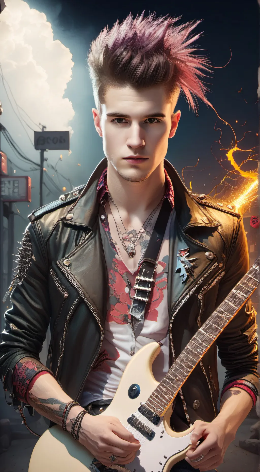 ai character: Drew background