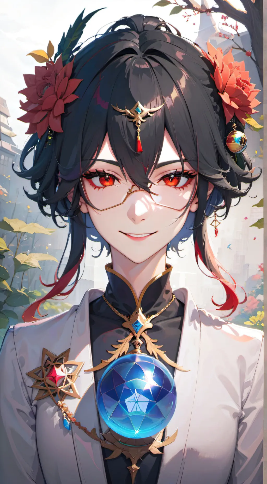 ai character: Magnolia. background