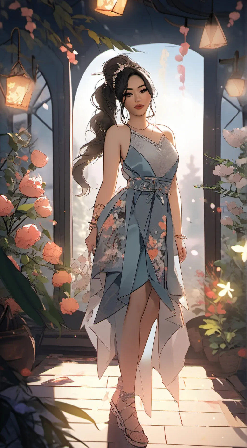 ai character: Scarlet background