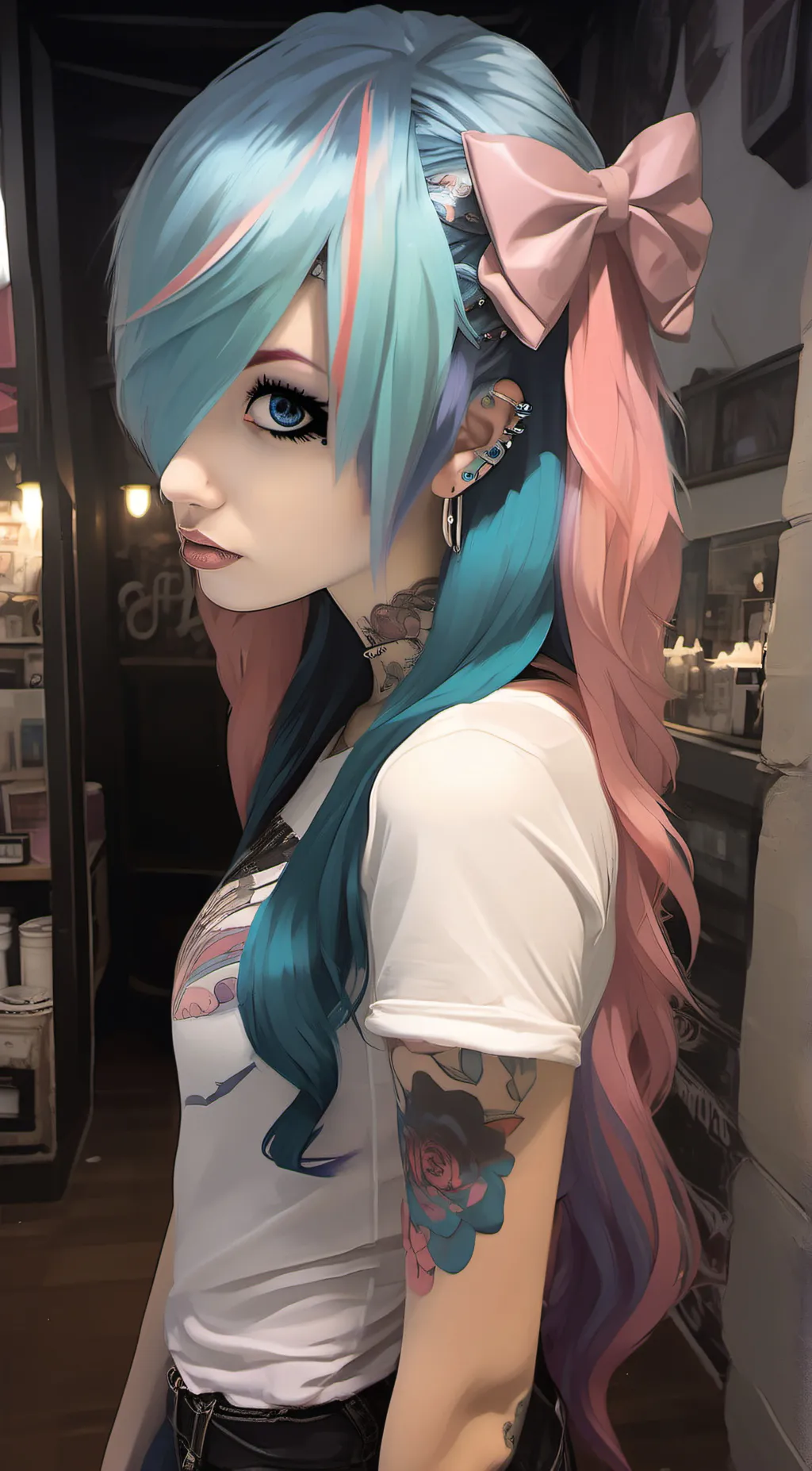 ai character: yumi noir background