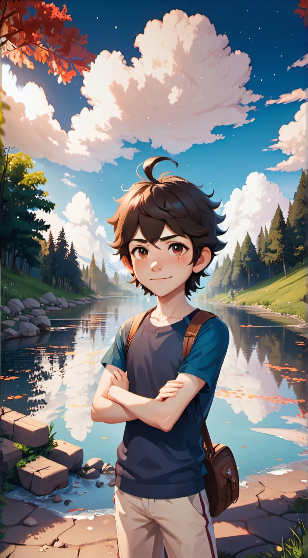 ai character: belly imflat background