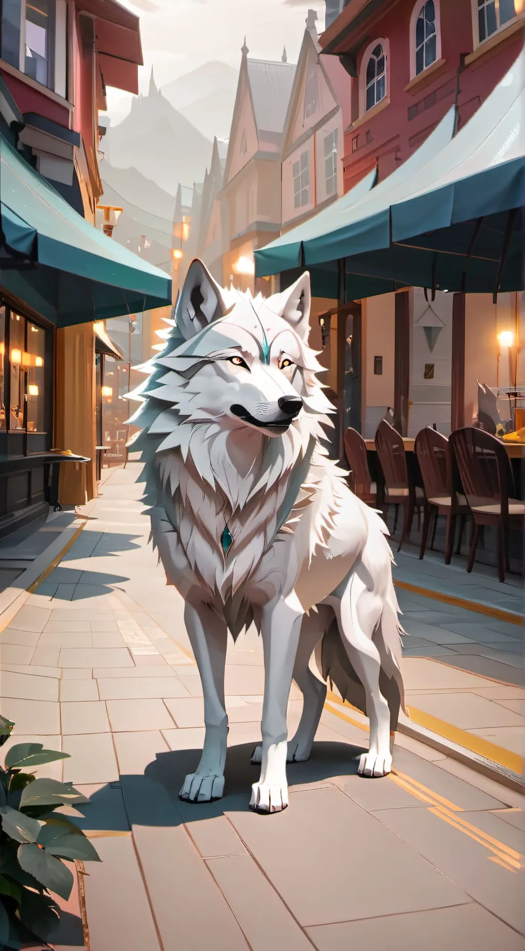ai character: wolf background