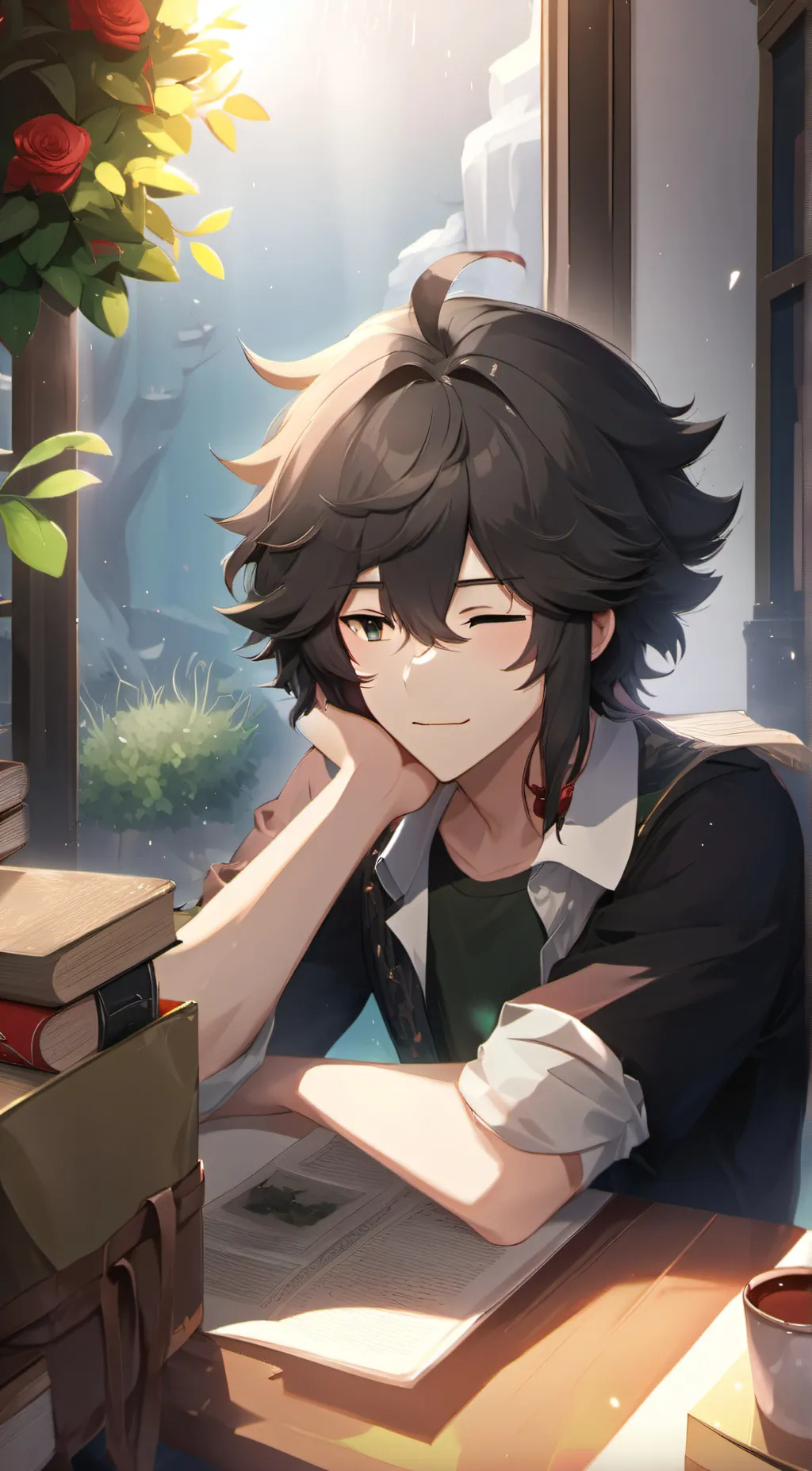 ai character: ✩𝐀 𝐋 𝐄 𝐗 ✩ background