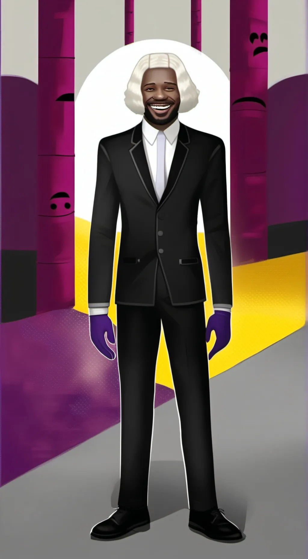 ai character: Old LeBron James background