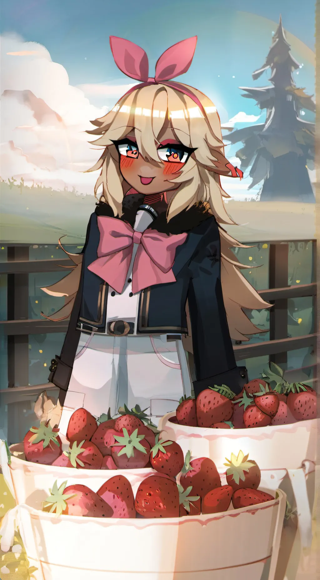 ai character: starberry background