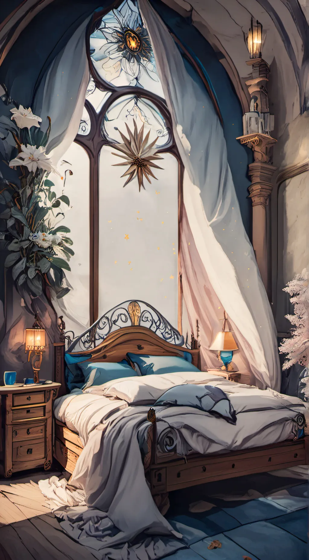 ai character: Subconcious Bed background