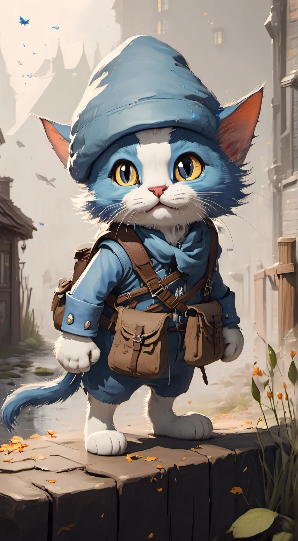 ai character: smurf cat background