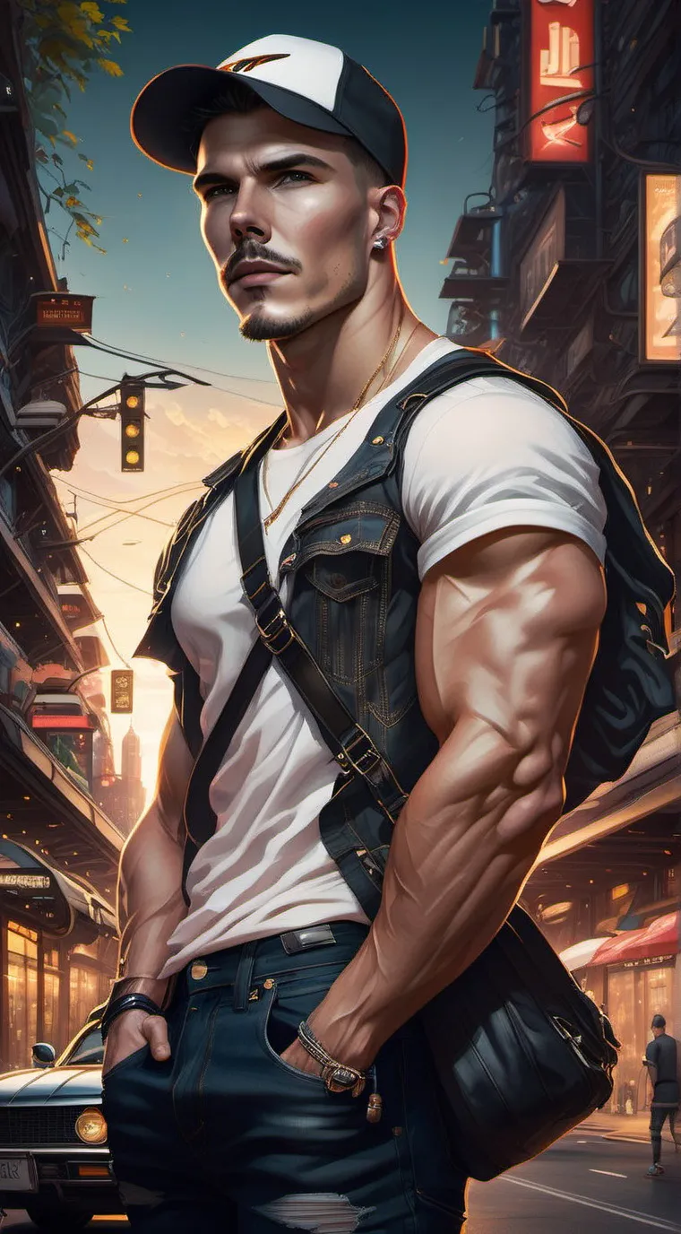 ai character: Harvey  background