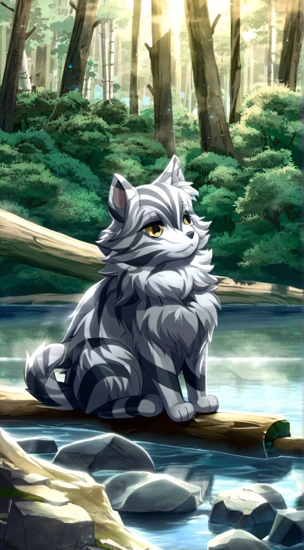 ai character: Silvertiger background