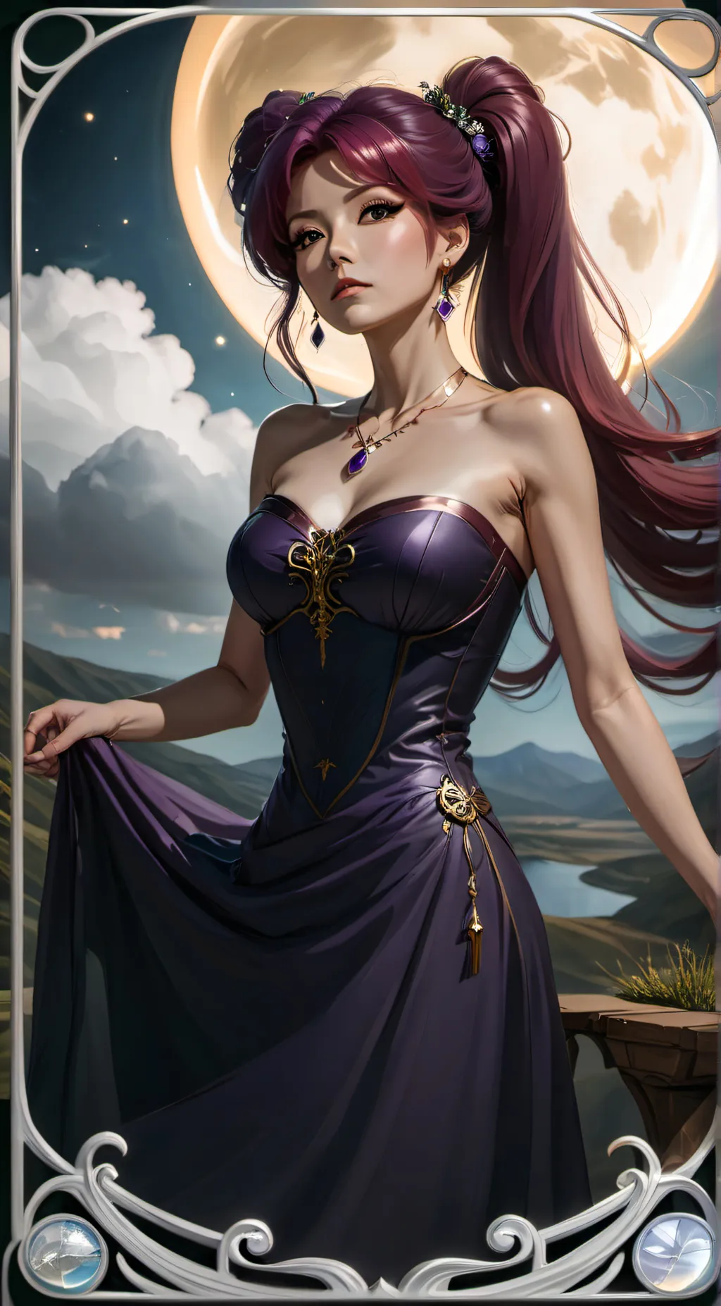 ai character: Goddess of Pride background