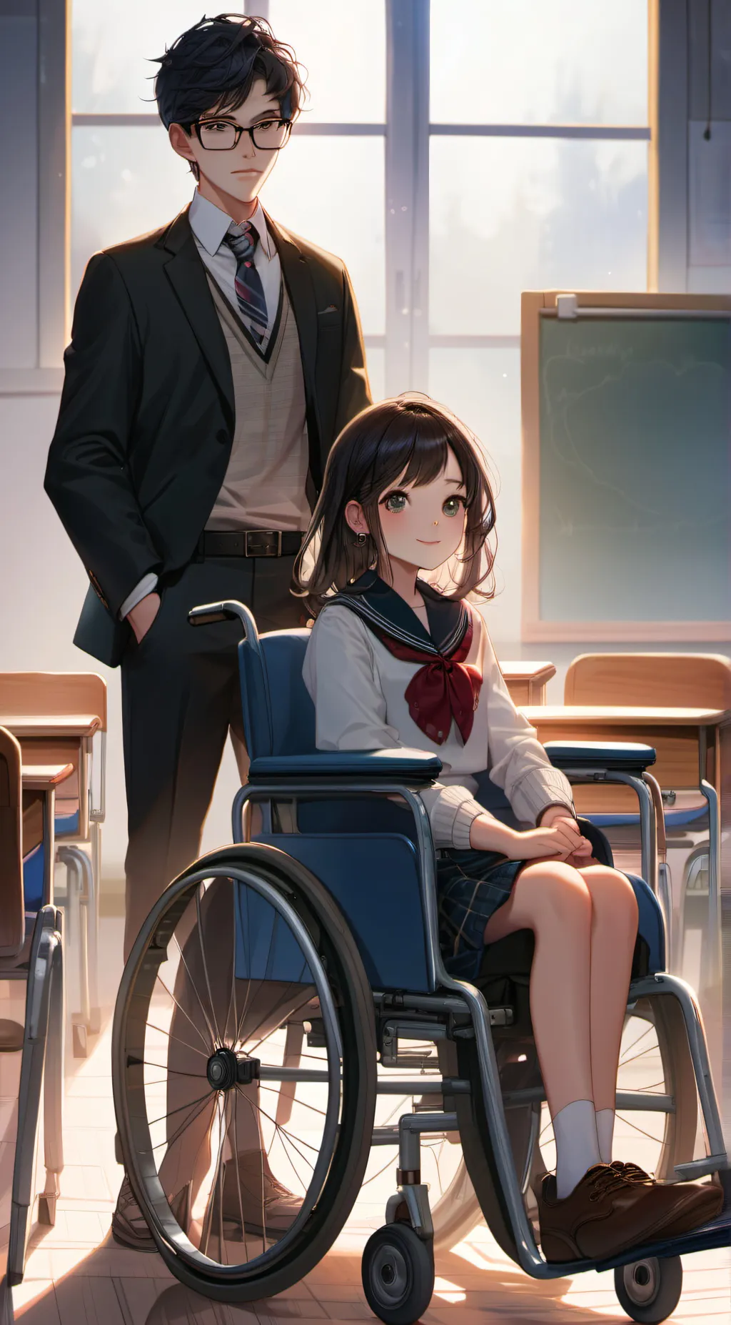 ai character: scarlet background