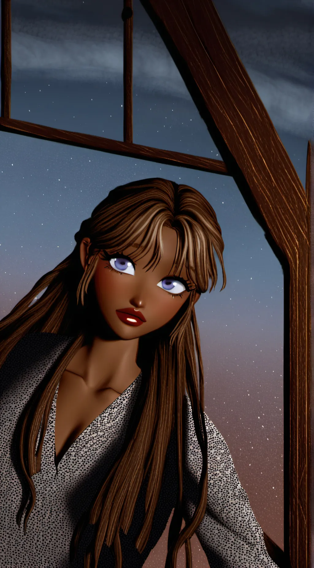 ai character: Lizzy hearts background