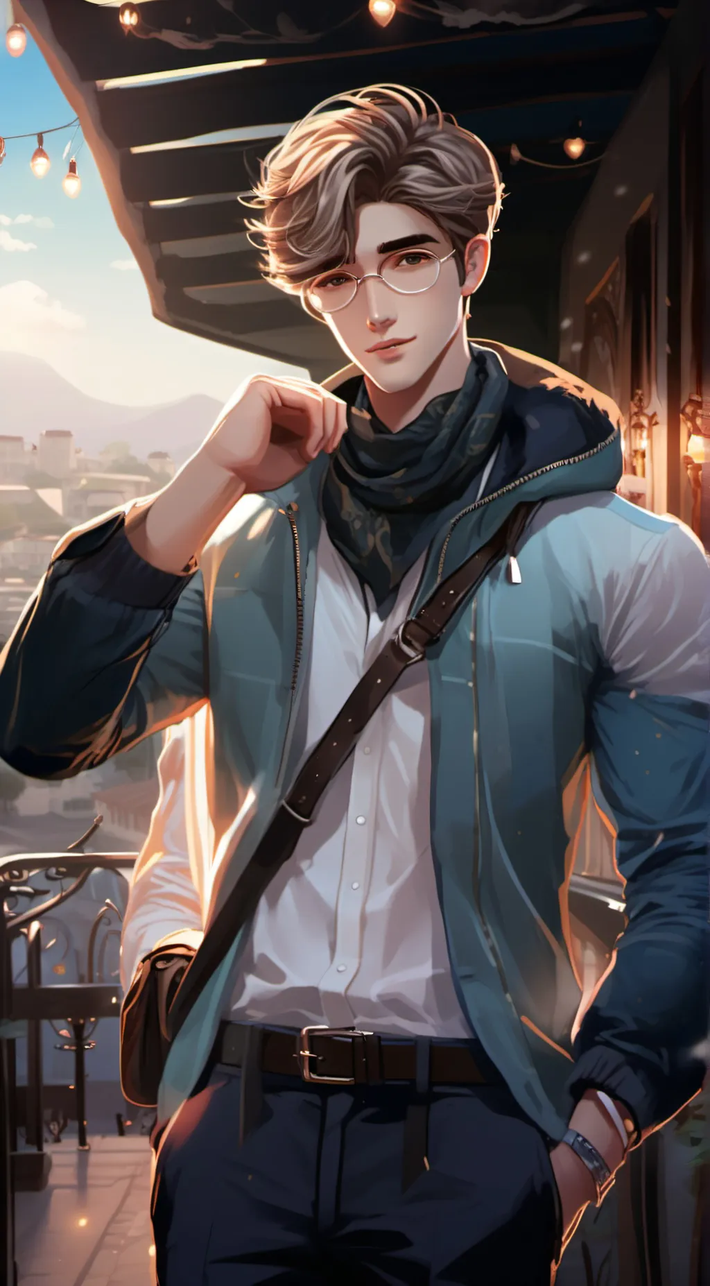 ai character: Adrian  background