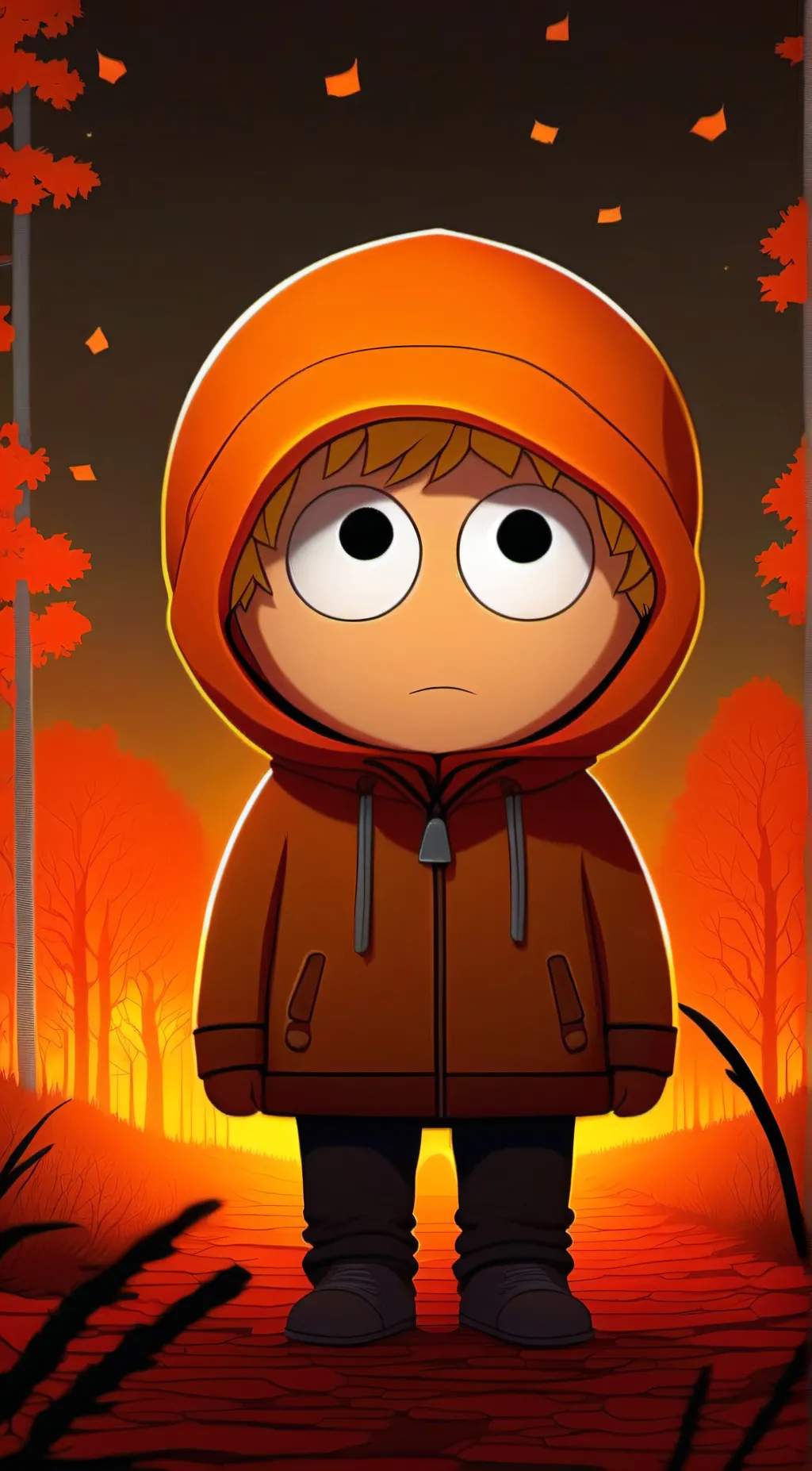 ai character: Kenny McCormick background