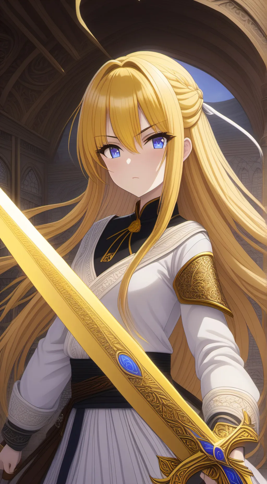 ai character: sword  background