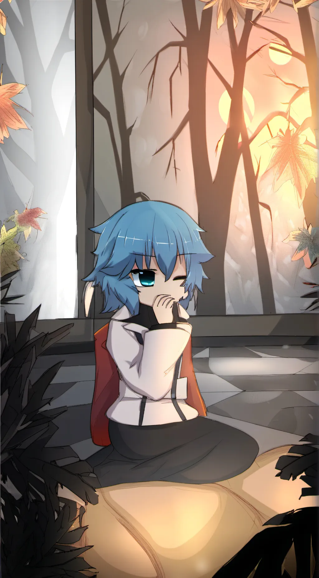 ai character: icey background