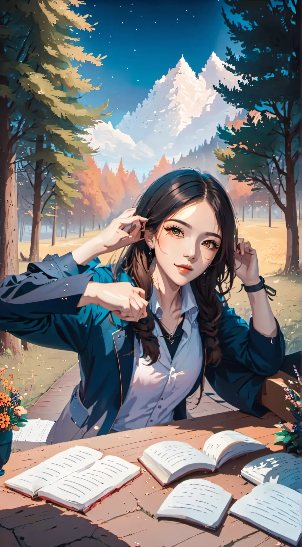 ai character: zendya  hezel background