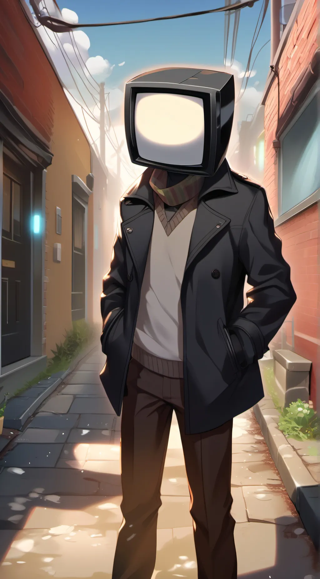 ai character: ~Tv Man~ background