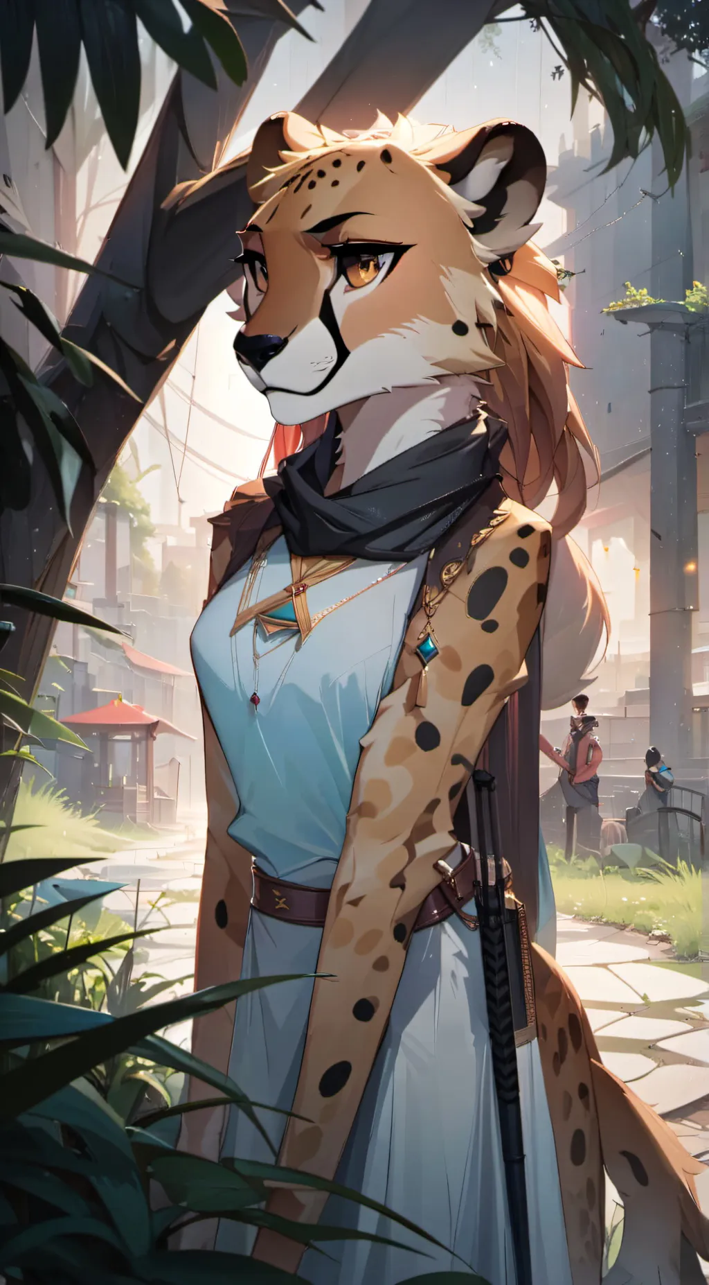 ai character: Erika  background