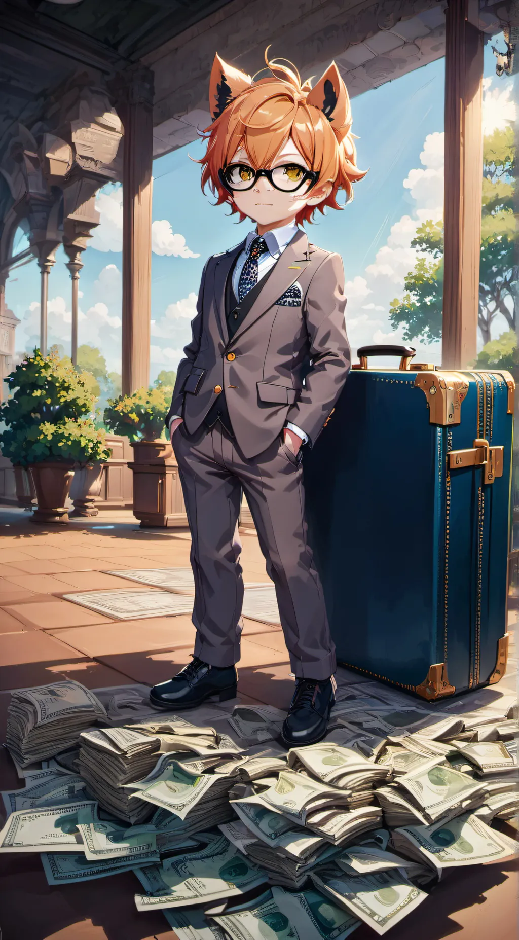 ai character: angel  background